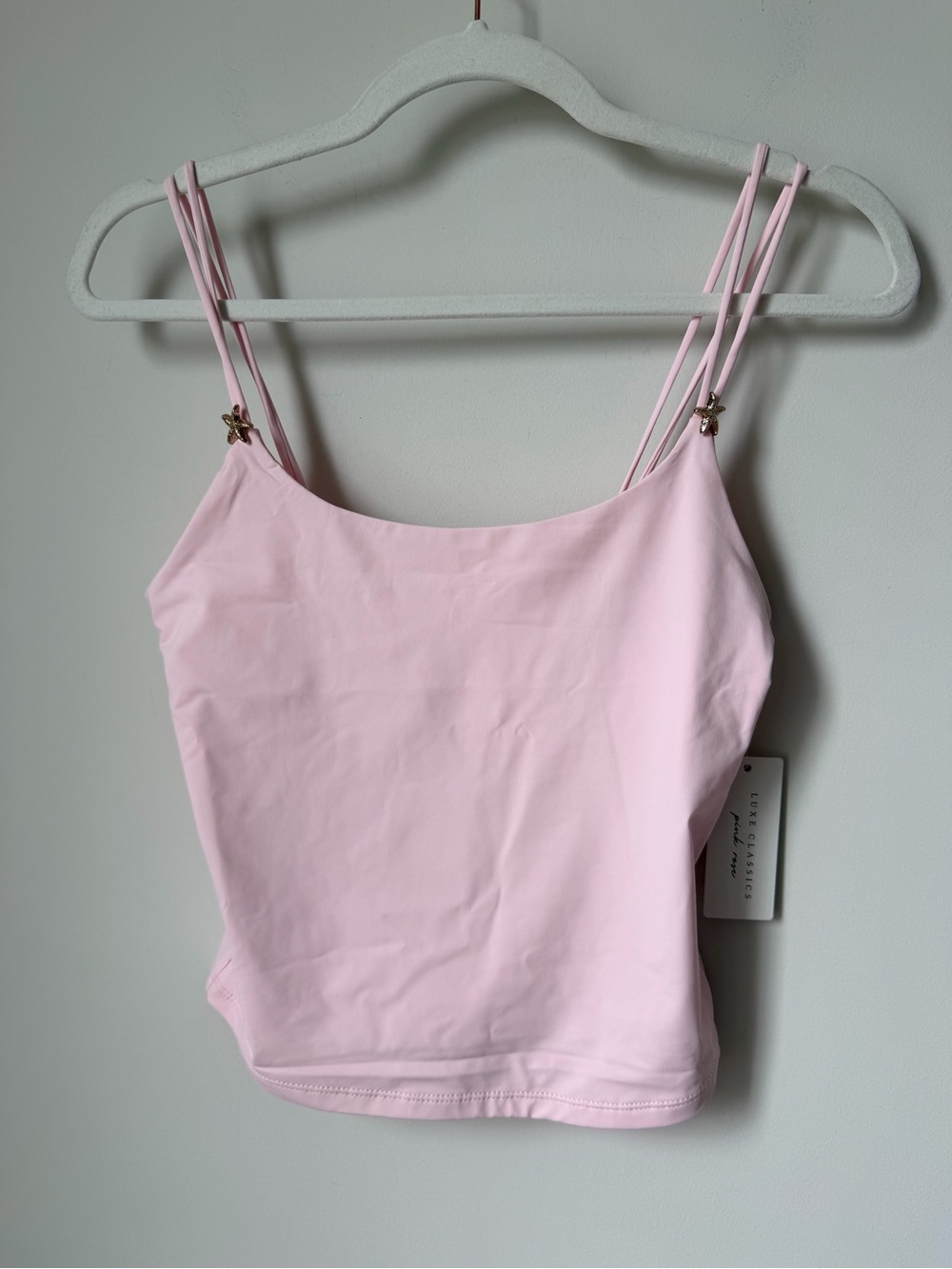 Pink Rose Pastel Pink starfish Double-Strap Camisole